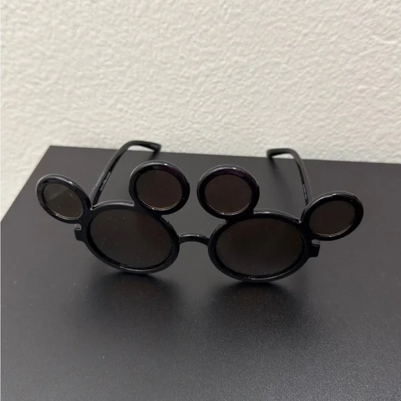 Tokyo Disney Mickey-Style Round Sunglasses in Black and Brown Lenses - Picture 3 of 5